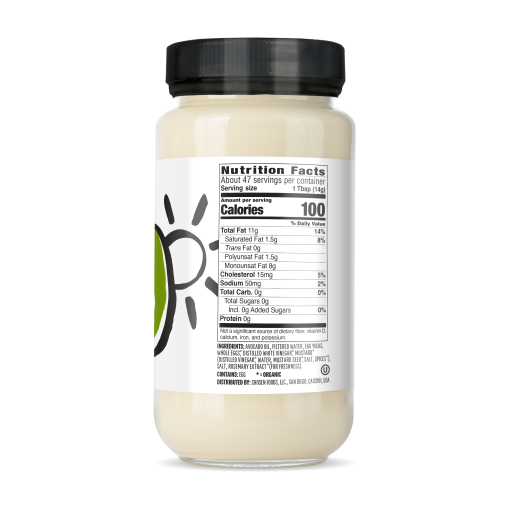 Classic Avocado Oil Mayo 24oz Glass Jar - Image 3