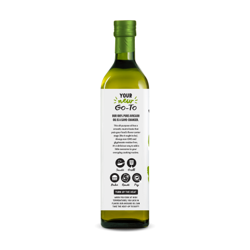 100% Pure Avocado Oil 1Lt Glass Bottle - Image 3