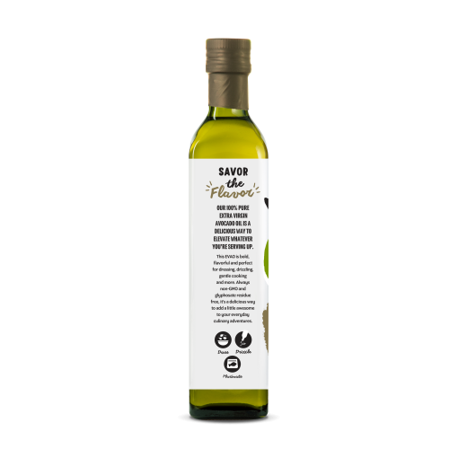 100% Pure Extra Virgin Avocado Oil 500ml Glass Bottle - Image 3